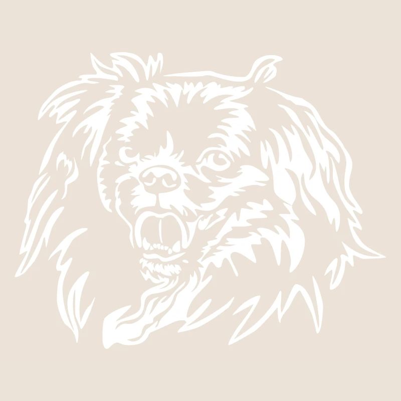Tibetan Spaniel head "Black Edition"