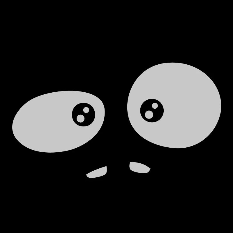 Skeptical confused comic face