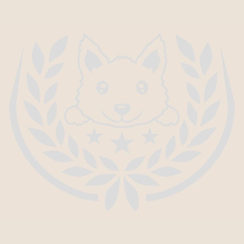Sterne Lorbeerkranz Hund Design