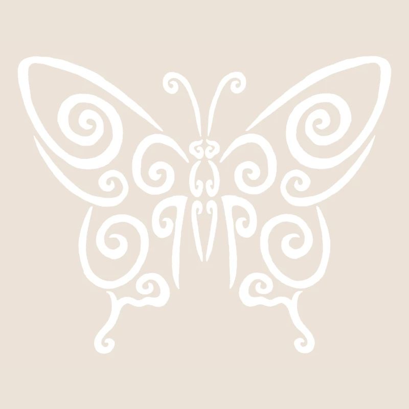 Symbole d'un papillon blanc