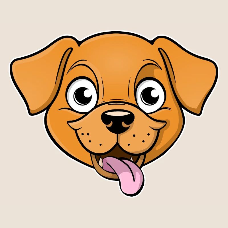 Image joyeuse de la tête d’un chien