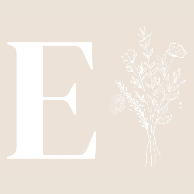 Lette e fleurs minimalistes