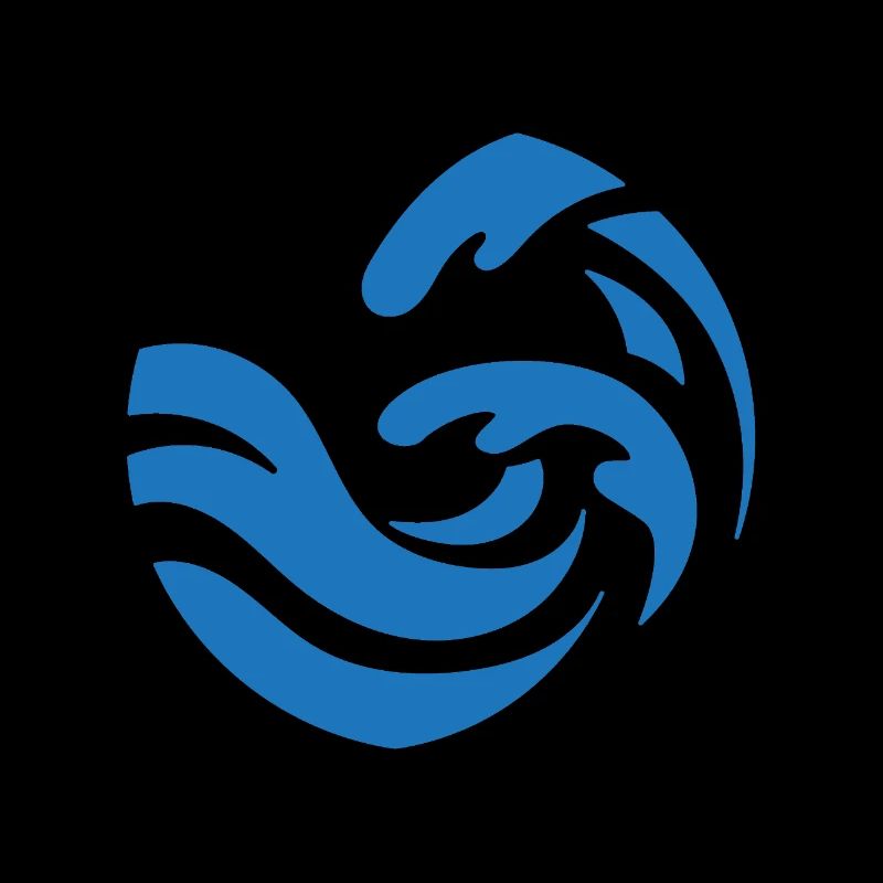 Conception simple de vague bleue