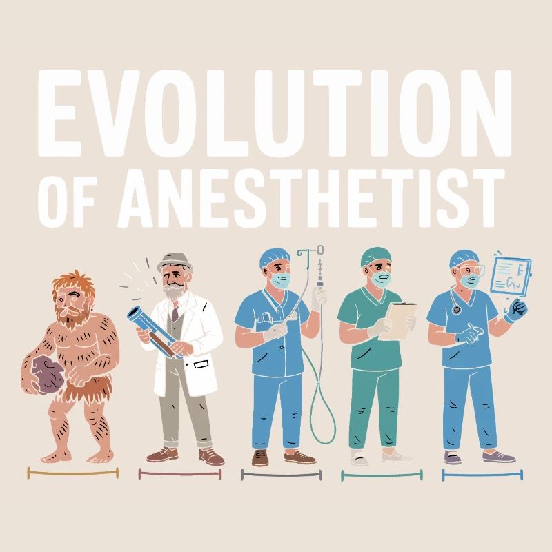 Illustration de l'évolution des anesthésistes