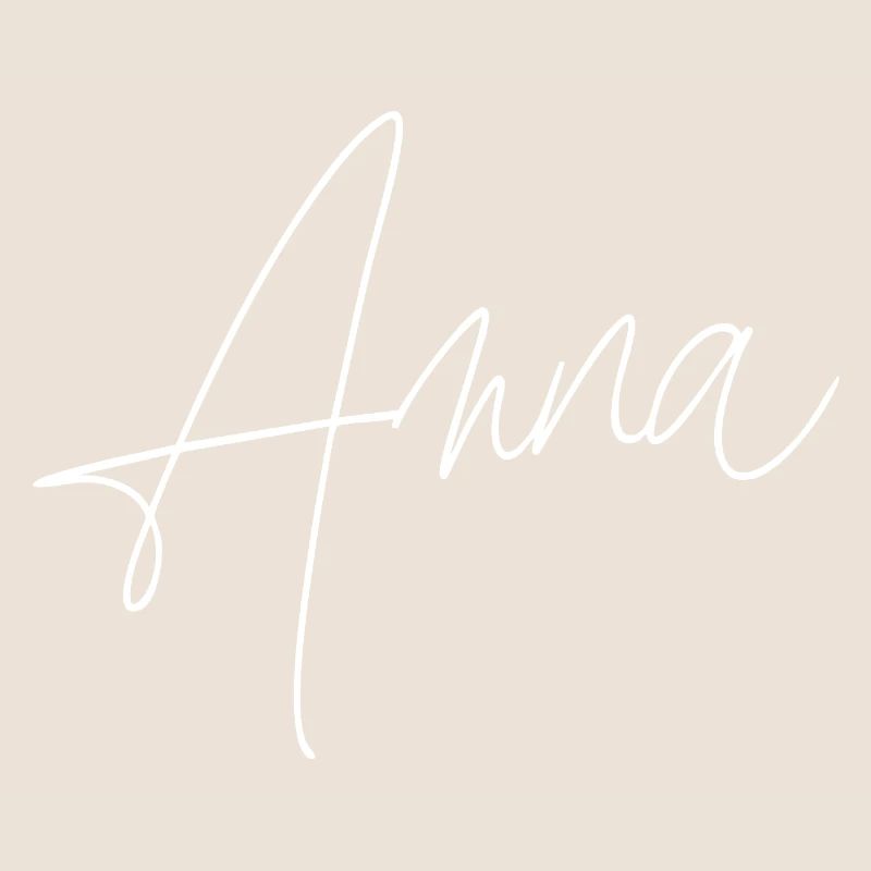 Anna / Handwriting Personalized Design (White)
