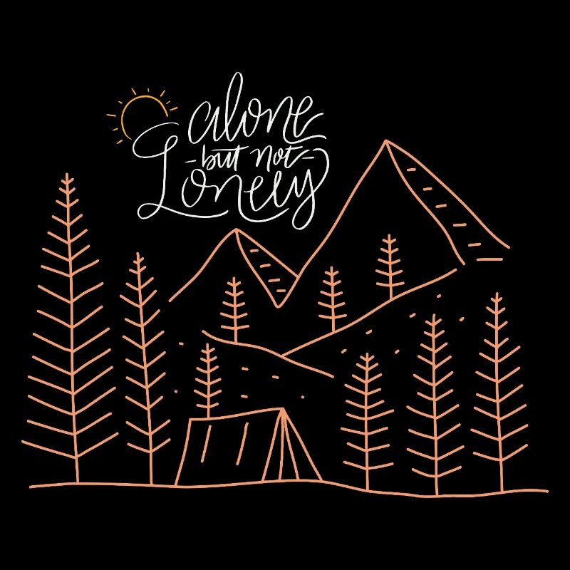 Aventure de camping solitaire
