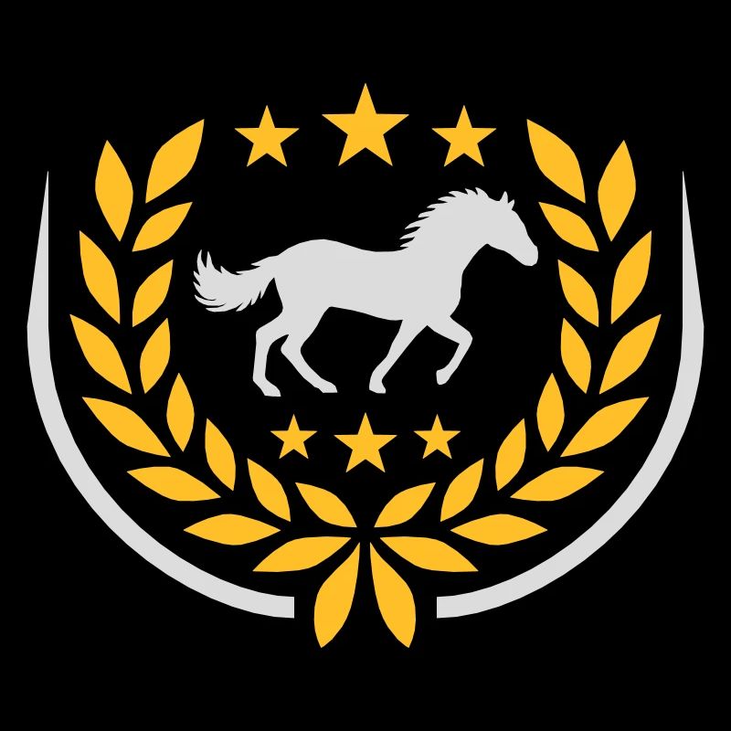 Lorbeerkranz Pferd Sterne Wappen