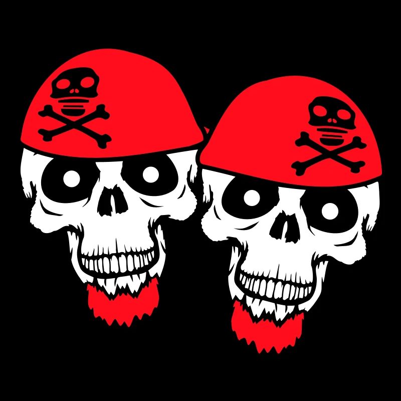 2 Crâne de pirate Squelette Crâne Équipe d’Halloween