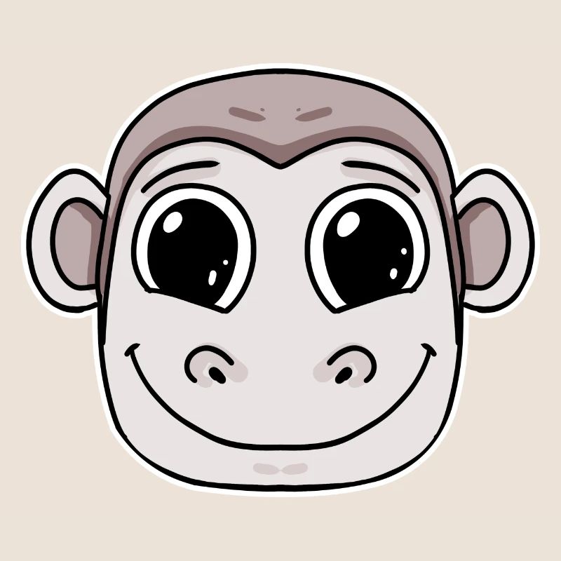 Affe Kopf Tier