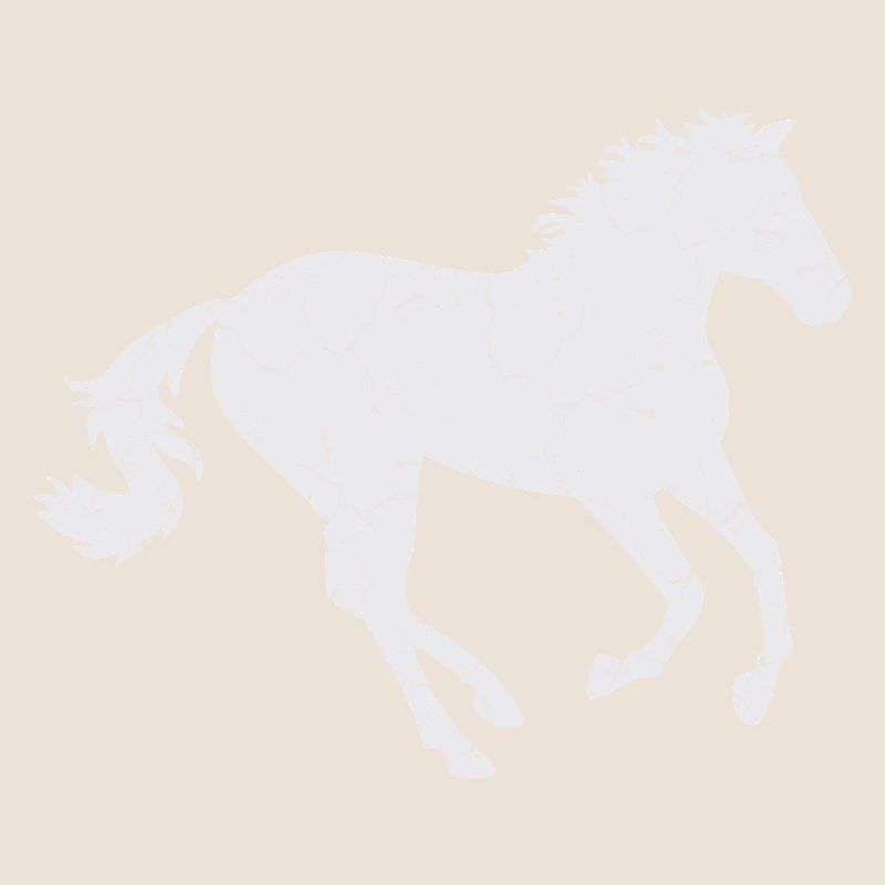 White horse galloping