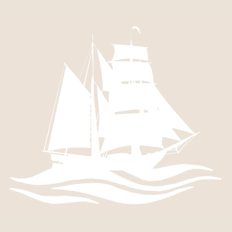 Weißes Boot und Reise