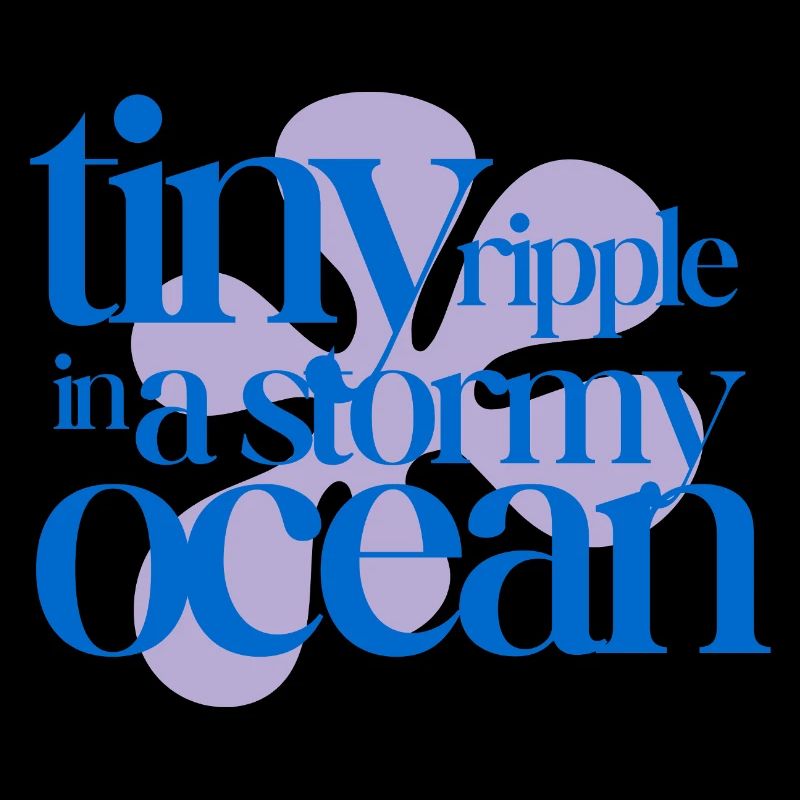 Tiny ripple in a stormy ocean (lavender)