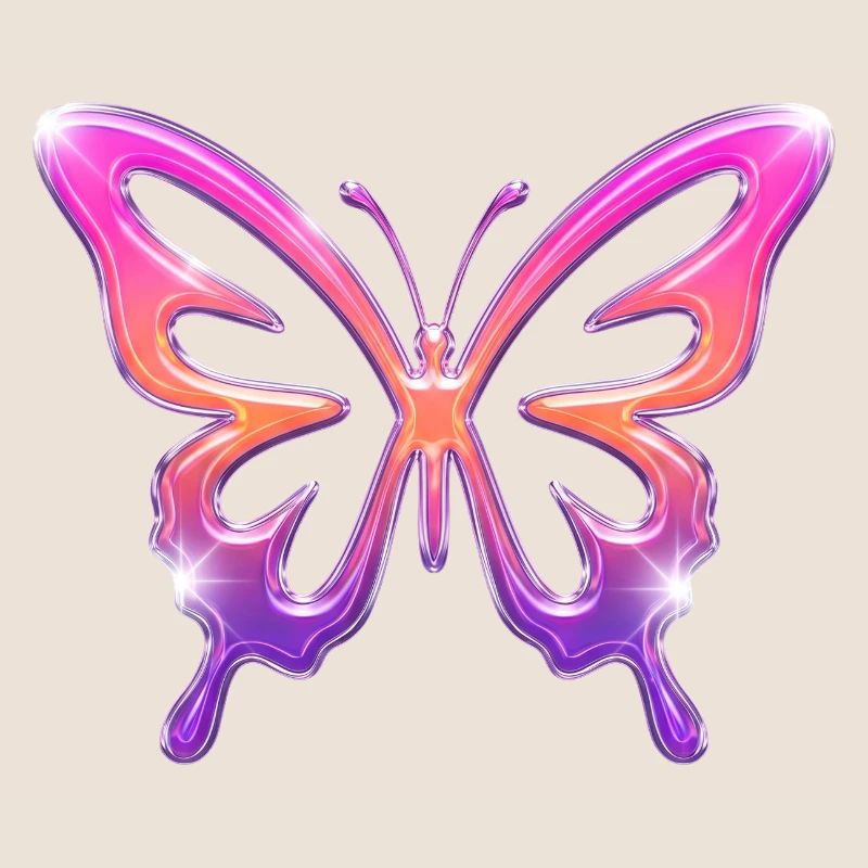 Neon-Schmetterling Gradient
