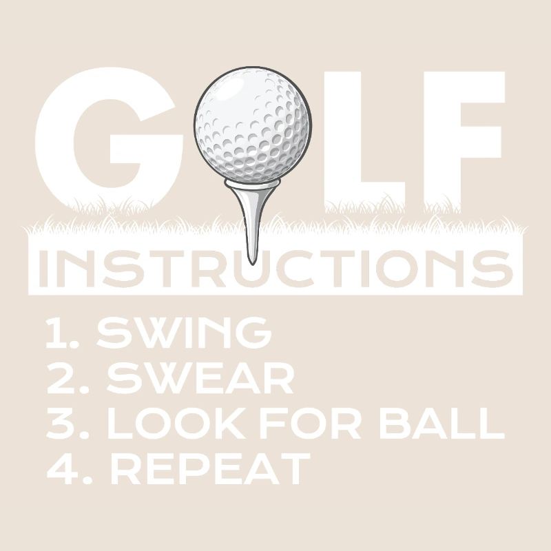 Instructions de golf Jurons de swing Répéter l’humour