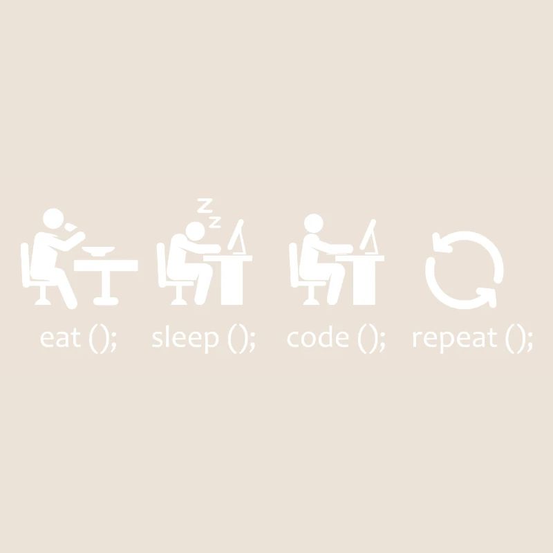 Eat Sleep Code Repeat - Funny Software Engineer