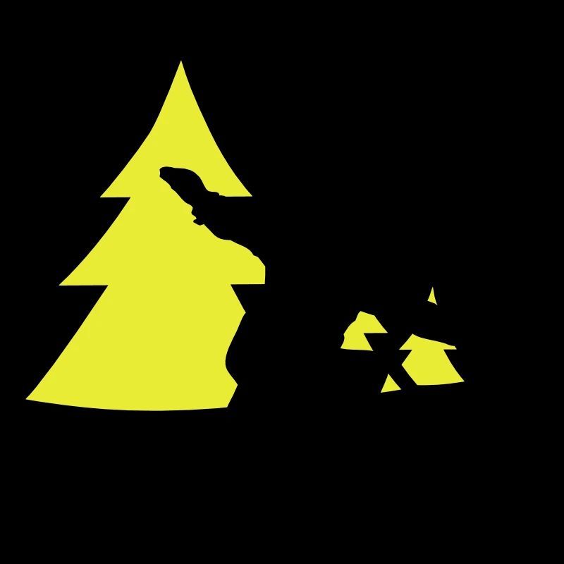 snowboarder trees