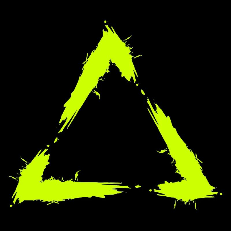 Icône Triangle Brush Design New Jaune