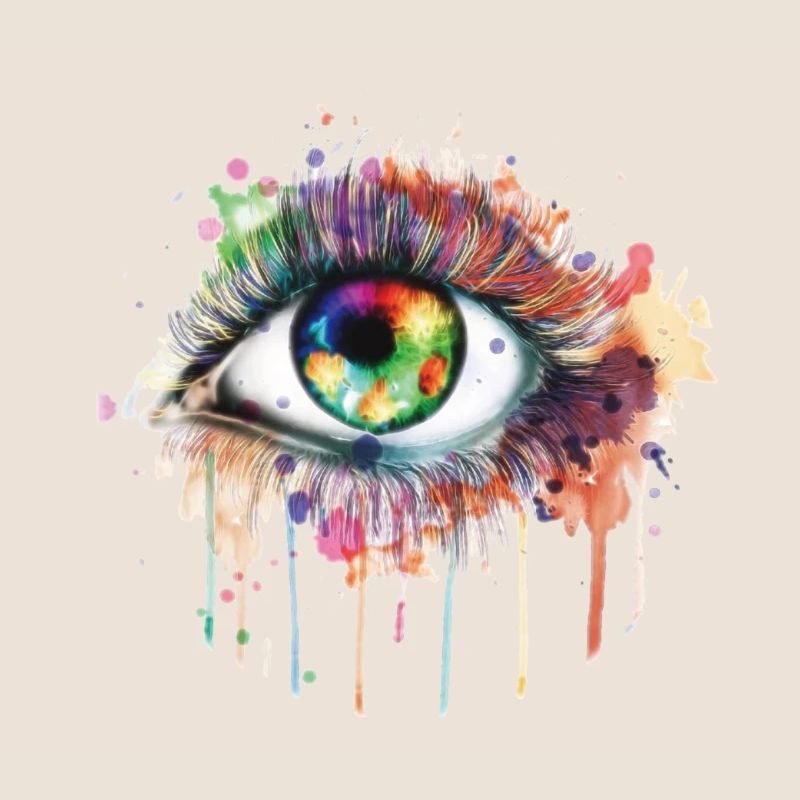 Œil arc-en-ciel Aquarelle Œil, Œil, Arc-en-ciel