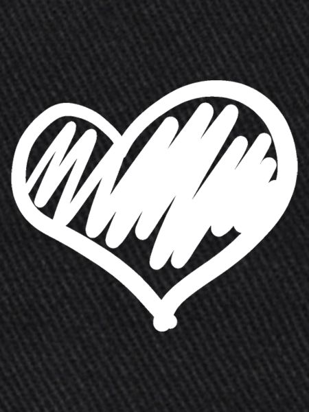 big heart hand-drawn