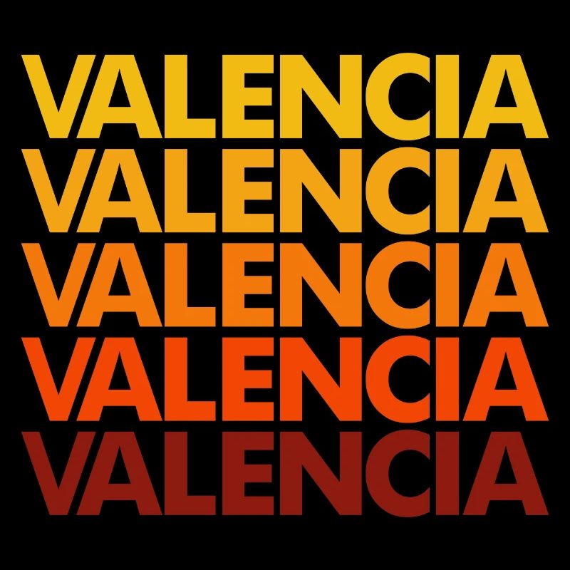 Valencia Gradient Schriftstapel