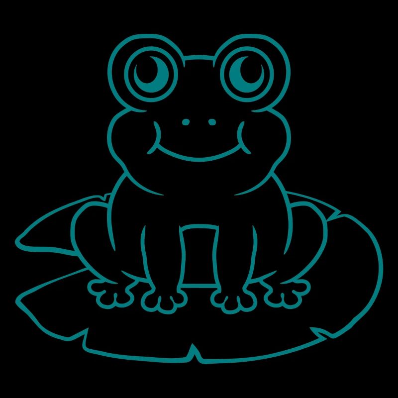 Water Lily Seeblatt Frog sits