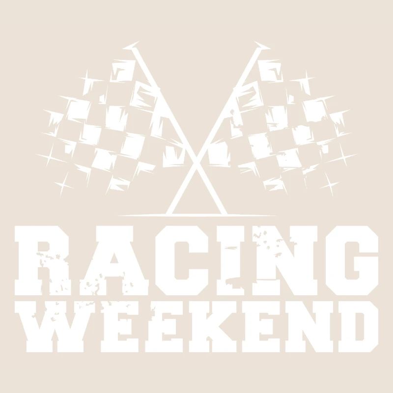 Voitures de week-end de course Symbole de course Drapeau