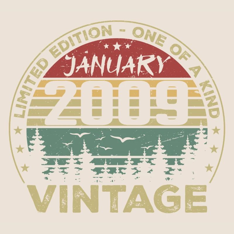 Vintage Janvier 2009 Anniversaire Janvier 2009