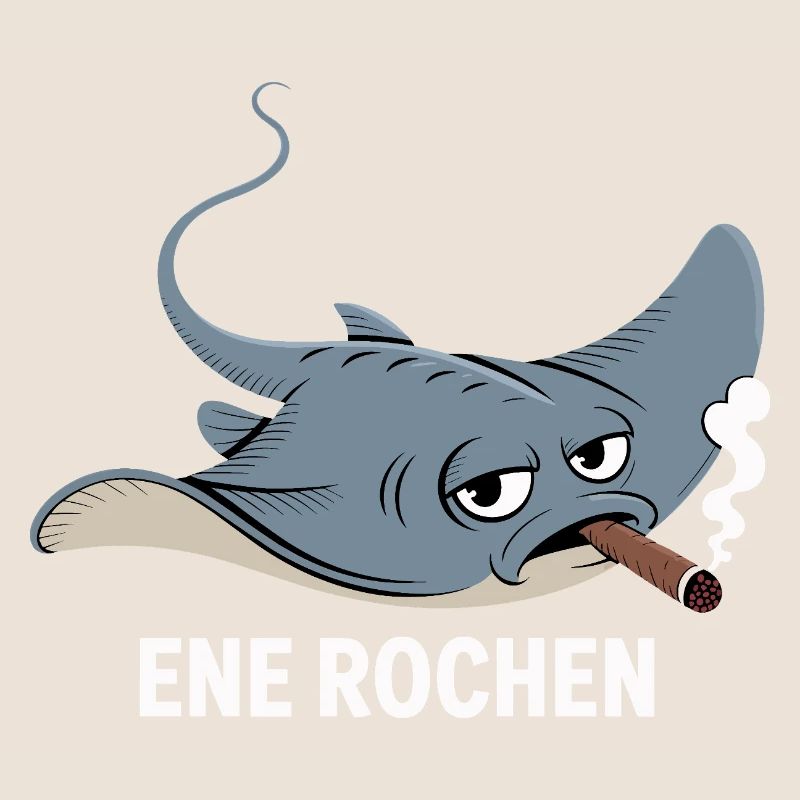 Ene Rochen Raucher Spruch Zigarette Kippe Rauchen