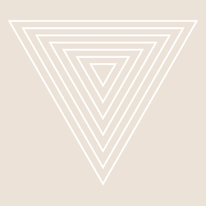 Concentric Triangle Line Art