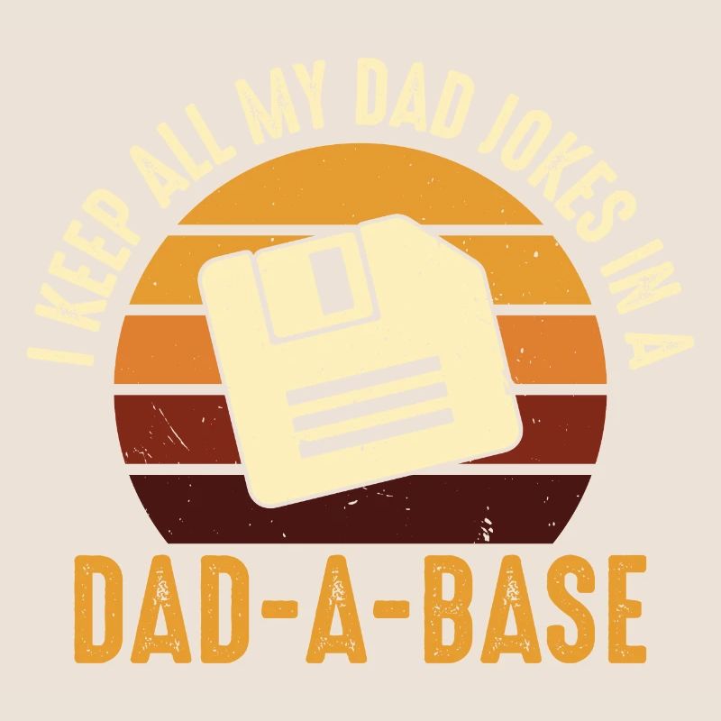 Dad Joke Floppy Disk Retro Design