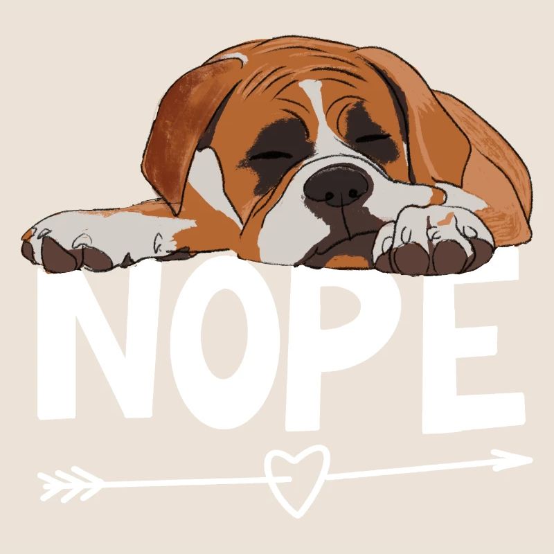 Boxer Dog Nope