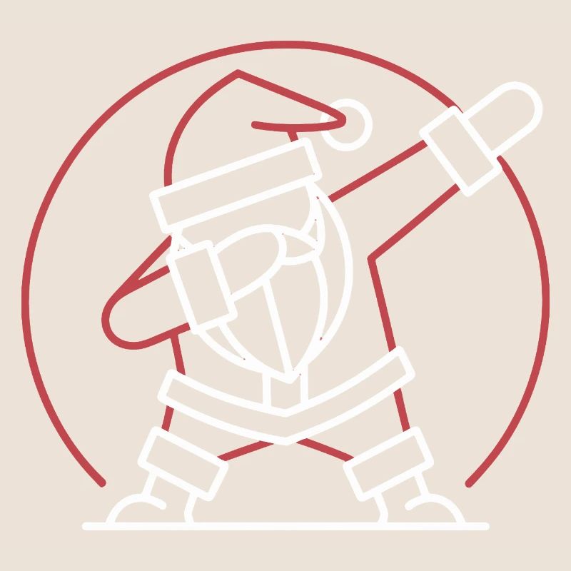  Weihnachtsmann Dab Pose Lustiger Santa Dabbing
