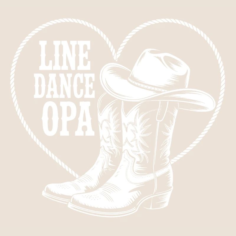 Line Dance OPA Boots Herz