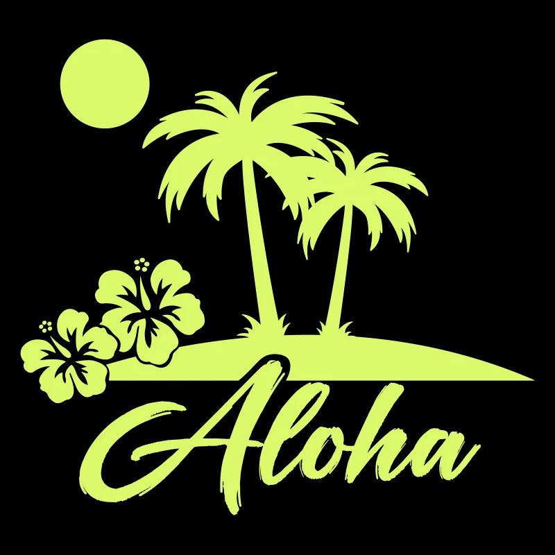 Silhouette de l’île Aloha Palm Trees