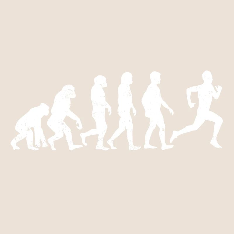 Läufer evolution rennen joggen geschenk marathon