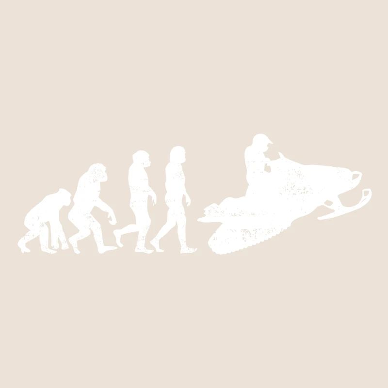 Snowmobile evolution gift snow sledge