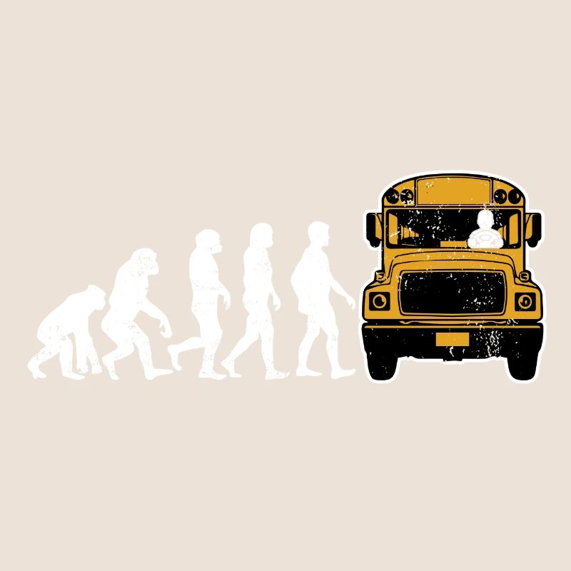 Bus driver evolution bus driving gift school