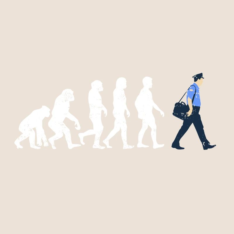 Postbote Evolution geschenk job beruf post brief