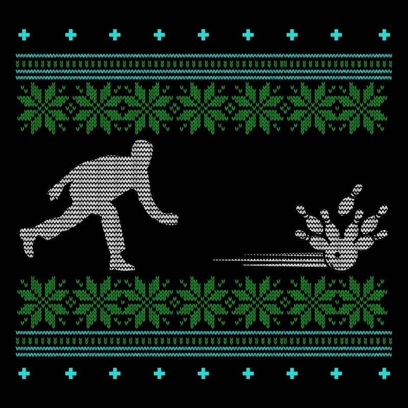 terrain de boules laid noël pull sport bowling cadeau