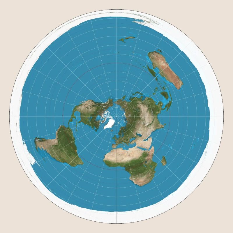 Flat earth map