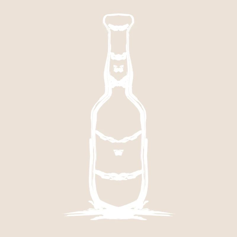 Simple bottle design in white