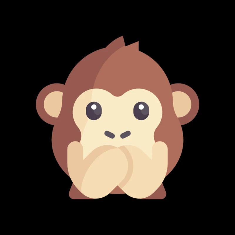 émoticône de singe mignon