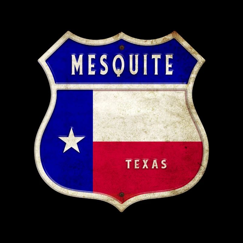 Mesquite Texas Crest Flag Design