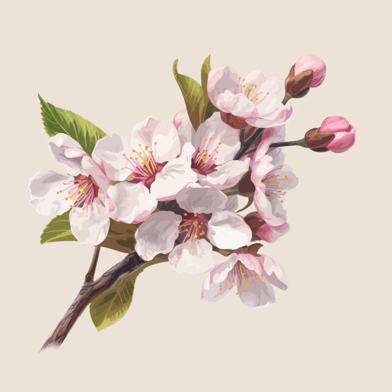 Pastel cherry blossoms