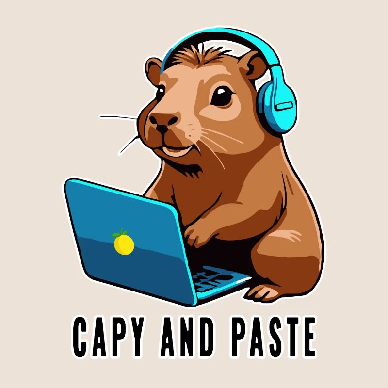 Capybara mit Witz Capy and Paste