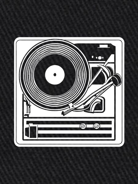 Platine vinyle design rétro