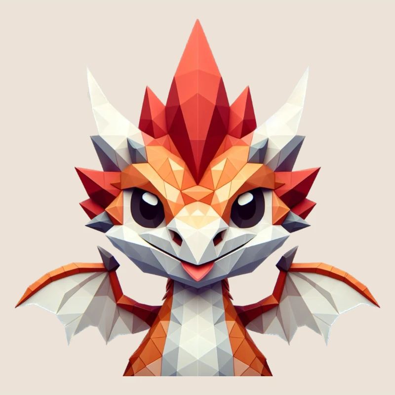 A small dragon in polygon style