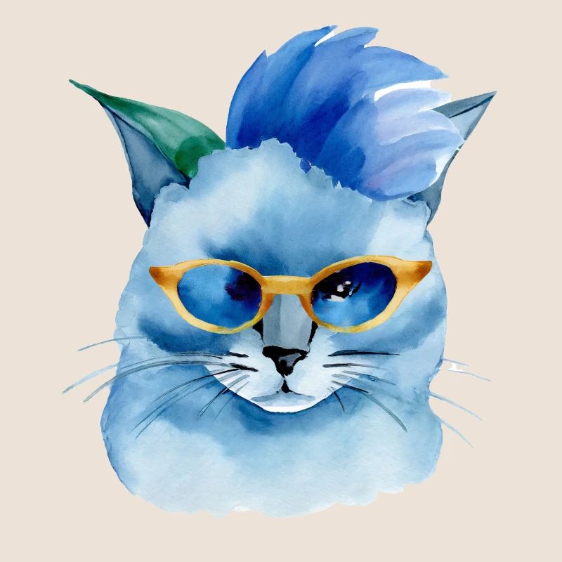 Punk Rock Cat with Sunglasses Gift Idea