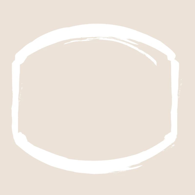 white oval frame