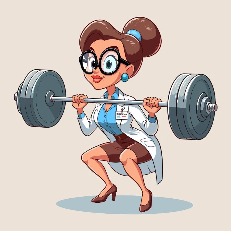 Intelligenz Training witzig Gym Frau Geschenk